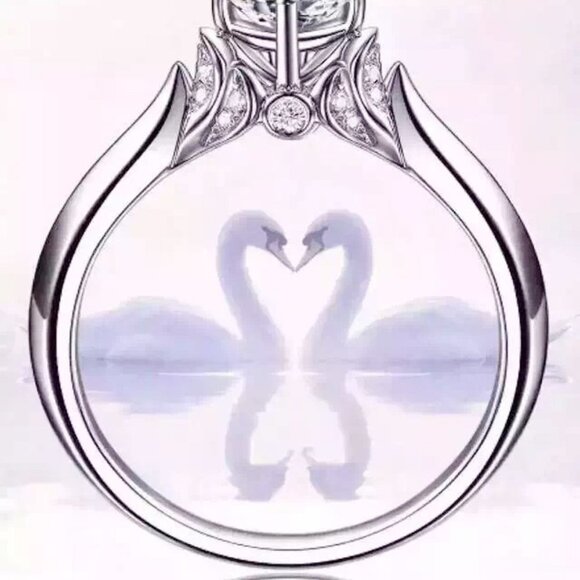 💞Refine Beautiful Flower Pure Cubic Silver Rings for Women, MARR9153 - Picture 5 of 8